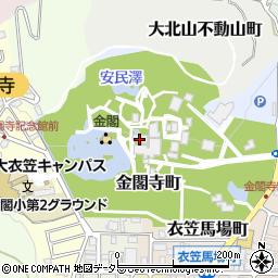 金閣寺周辺の地図