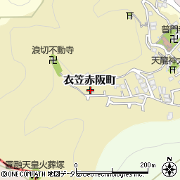 京都府京都市北区衣笠赤阪町周辺の地図