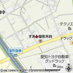 愛知県豊田市宝町（津花）周辺の地図