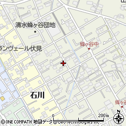 静岡県静岡市清水区蜂ヶ谷236-2周辺の地図