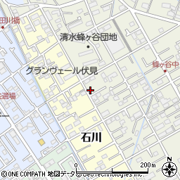 静岡県静岡市清水区蜂ヶ谷227-6周辺の地図