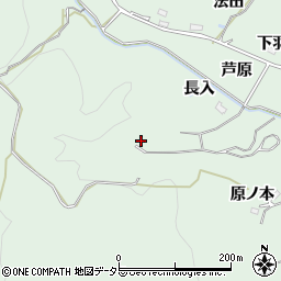 愛知県豊田市花沢町周辺の地図