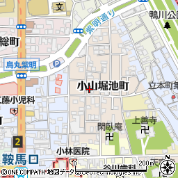 京都府京都市北区小山堀池町周辺の地図