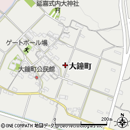 三重県四日市市大鐘町周辺の地図