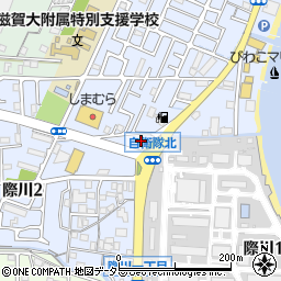滋賀県大津市際川周辺の地図