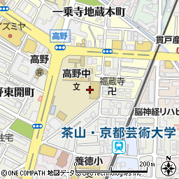 京都府京都市左京区田中上古川町周辺の地図