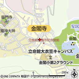 京都府京都市北区衣笠氷室町27周辺の地図