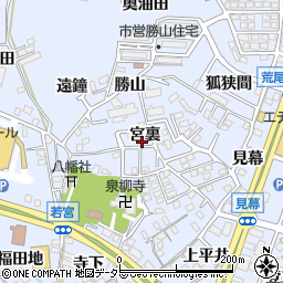 愛知県東海市荒尾町宮裏周辺の地図