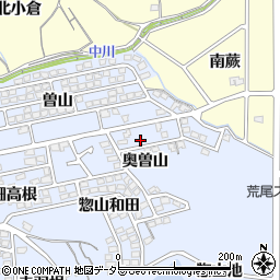 愛知県東海市荒尾町奥曽山周辺の地図