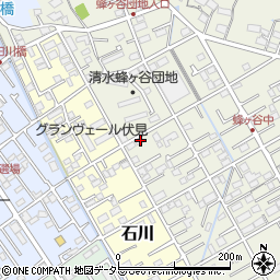 静岡県静岡市清水区蜂ヶ谷228周辺の地図