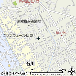 静岡県静岡市清水区蜂ヶ谷233-1周辺の地図