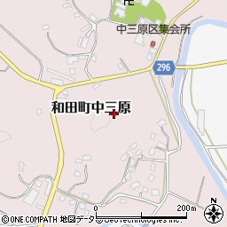 千葉県南房総市和田町中三原周辺の地図