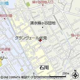 静岡県静岡市清水区蜂ヶ谷513-2周辺の地図