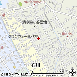 静岡県静岡市清水区蜂ヶ谷229-2周辺の地図