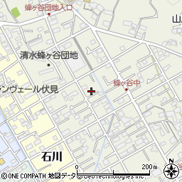 静岡県静岡市清水区蜂ヶ谷244周辺の地図