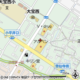 滋賀県栗東市霊仙寺周辺の地図