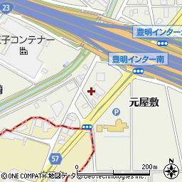 愛知県豊明市栄町元屋敷周辺の地図