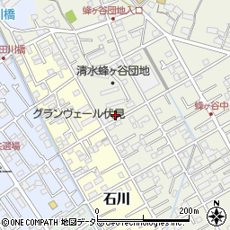 静岡県静岡市清水区蜂ヶ谷230-5周辺の地図