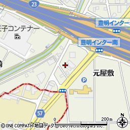 愛知県豊明市栄町（元屋敷）周辺の地図