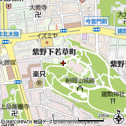船岡山公園（下）公衆トイレ周辺の地図