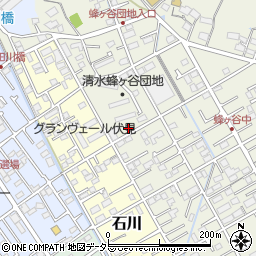 静岡県静岡市清水区蜂ヶ谷230周辺の地図