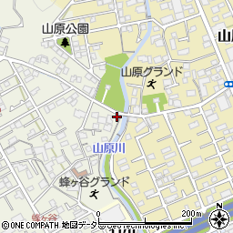 静岡県静岡市清水区蜂ヶ谷166周辺の地図