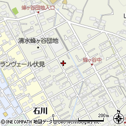 静岡県静岡市清水区蜂ヶ谷245周辺の地図