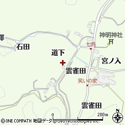 愛知県豊田市滝脇町道下周辺の地図
