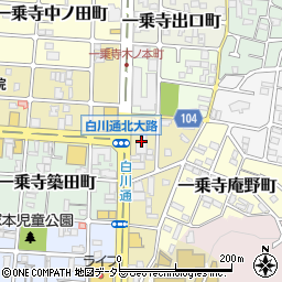 京都府京都市左京区一乗寺樋ノ口町周辺の地図