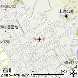 静岡県静岡市清水区蜂ヶ谷257-7周辺の地図