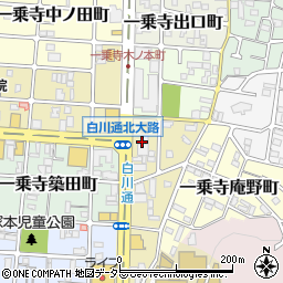 京都府京都市左京区一乗寺樋ノ口町周辺の地図