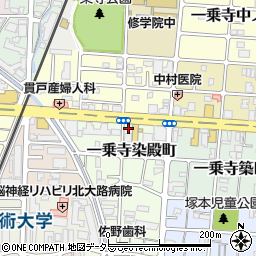 ファミリーマート一乗寺染殿町店周辺の地図