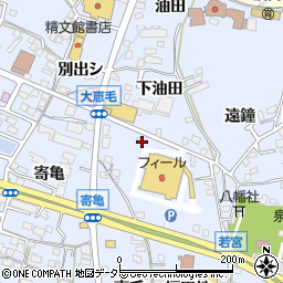 愛知県東海市荒尾町大恵毛周辺の地図
