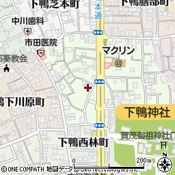 京都府京都市左京区下鴨松ノ木町周辺の地図