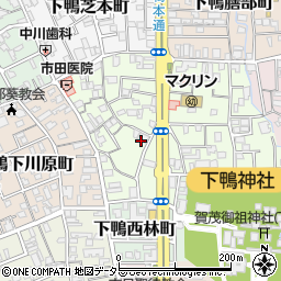 京都府京都市左京区下鴨松ノ木町周辺の地図