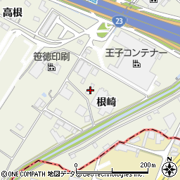 愛知県豊明市栄町根崎周辺の地図