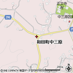 千葉県南房総市和田町中三原212周辺の地図