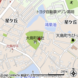 愛知県豊田市大島町元の山周辺の地図