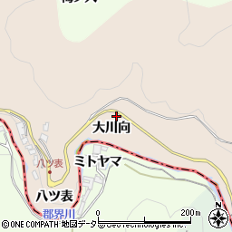 愛知県豊田市加茂川町（大川向）周辺の地図