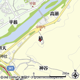 愛知県豊田市中垣内町楠周辺の地図