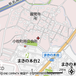 三重県四日市市小牧町2507周辺の地図