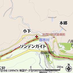 愛知県豊田市加茂川町小下周辺の地図