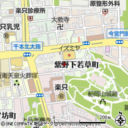 京都府京都市北区紫野下若草町周辺の地図