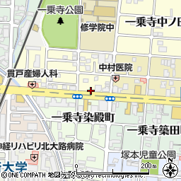 リパーク一乗寺梅ノ木町駐車場周辺の地図