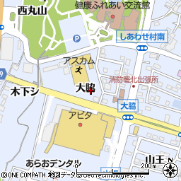 愛知県東海市荒尾町大脇周辺の地図