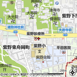 京都府京都市北区紫野上築山町周辺の地図