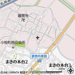 三重県四日市市小牧町2493周辺の地図