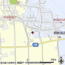 兵庫県多可郡多可町中区東安田578周辺の地図