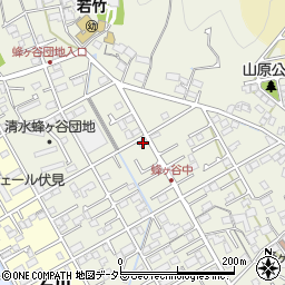 静岡県静岡市清水区蜂ヶ谷248周辺の地図