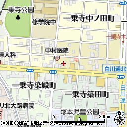 エホバの証人の京都市洛北会衆周辺の地図